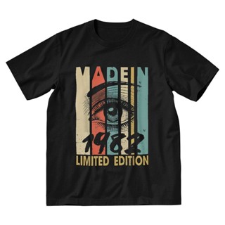 Retro Made In 1982 Limited Edition T Shirt Men Short Sleeve Cotton T-shirt Birthday Gift Tees Top Streetwear Tshirt_03