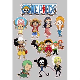 สติกเกอร์ ลาย One Piece Chibi (Luffy, Nami, Zorro, Sanji, Chopper, Yusop, Brook, Robin) สําหรับติดตกแต่งรถมอเตอร์ไซค์ 1 ชุด