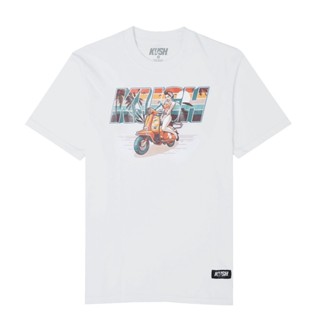 ขายเสื้อยืดพิมพ์ลายแฟชั่น KUSH Co. Vespa (WHITE) T-Shirt（S-5XL）