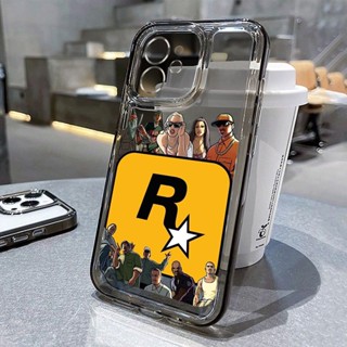 เคสป้องกันโทรศัพท์มือถือใส แบบนิ่ม ลาย R Star GTA สําหรับ Apple iPhone 14Pro 13 12 11XsMax 78plus xr x