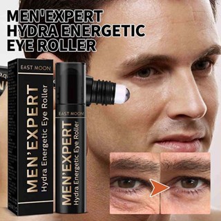  East Moon Mens Eye Bag Removing Periorbital dark circles Eye Roller Micro current Eye Massage Cream 10ml