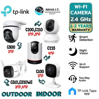 COINSคืน15%⚡FB9JMZV6⚡ TP-LINK TAPO C100 C200 C210 C225 C310 C320WS C500 WI-FI CAMERA กล้องไร้สาย ประกัน2ปี