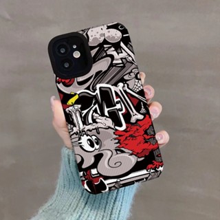 เคสโทรศัพท์มือถือนิ่ม กันตก ลายกราฟฟิตี้แฟนตาซี สําหรับ Iphone Apple 11pro 12promax 13pro 14promax 11promax 6s 78plus xr xs xsmax 6 7 8P