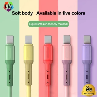 ซิลิโคนสี สายชาร์จข้อมูลสำหรับ USB C Micro USB Type C 1/1.5/2M สายเคเบิลข้อมูลสำหรับสาย USB โทรศัพท์มือถือ