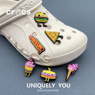 Crocs jibbitz อาหารรสเลิศหัวเข็มขัดรองเท้าน่ารักแฟชั่นรองเท้าดอกไม้อุปกรณ์เสริมรองเท้าเกาหลี