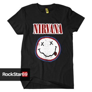 oversize T-shirt เสื้อยืด ลายวง Nirvana ขนาดใหญ่ ไซซ์ S - 7XL สําหรับเด็ก และผู้ใหญ่ ไซซ์ S - 7XL | เสื้อยืด พรีเมี่ยม S