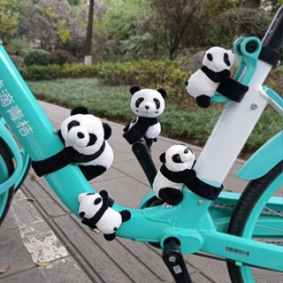 Bicycle Panda Lying on Electric Car Motorcycle Motorcycle Doll Small Pendant Decoration Slap Bracelet Ring Pop Ornaments ItUj