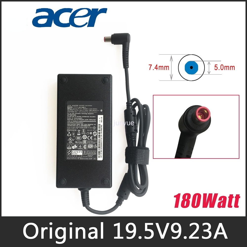 Acer 19.5V 9.23A 180W แหล่งจ่ายไฟ AC Adapter Charger สําหรับ Acer Predator 15 G9-591-74ZV G9-591 แล็