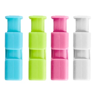 4pcs Reusable Home Lightweight ABS Multipurpose Kitchen Storage Spring Loaded Food Snack Bread Nuts Bag Sealing Clip