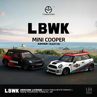 โมเดลรถยนต์ TIME MICRO 1:64 LBWK Mini ADVAN Martini Diecast ของเล่นสําหรับเด็ก