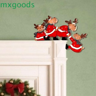 Mxgoods กรอบไม้รูปกวางเรนเดียร์สําหรับตกแต่งประตูตกแต่งบ้าน