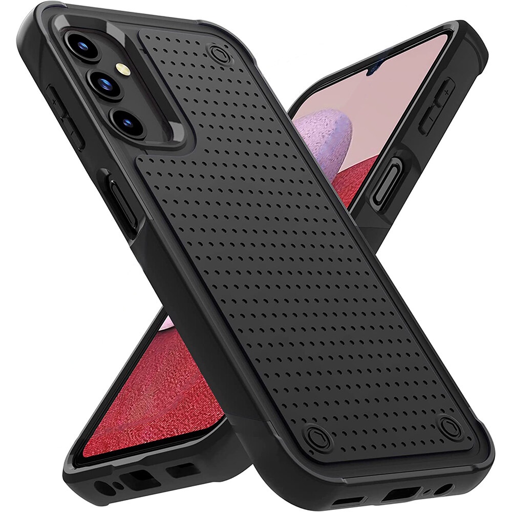 หรูหราสองชั้น [เนื้อไม่ลื่น][ป้องกันลายนิ้วมือ] เคสกันกระแทกสําหรับงานหนักสําหรับ Samsung Galaxy A15