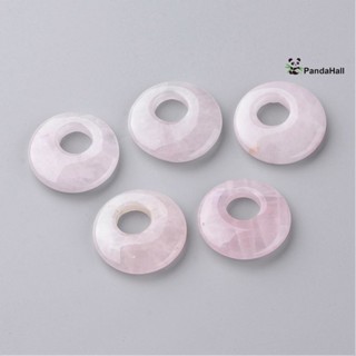 5pc Natural Rose Quartz Pendants Donut 27~28x5.5~6mm Hole: 10mm