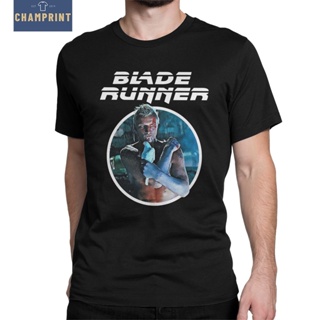 [S-5XL]เสื้อยืดคอกลม ผ้าฝ้ายแท้ พิมพ์ลาย Blade Runner สไตล์เรโทร แฟชั่นฤดูร้อน สําหรับผู้ชาย