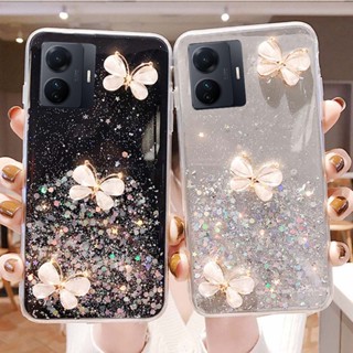 เคสโทรศัพท์มือถือใส แบบนิ่ม ลายผีเสื้อ มีแหวนคล้อง สําหรับ HuaWei Y7A Y7 2019 Y5 Y6 Y9 Y7 2018 Y5 Y7 Y9 Y6 2019 P Smart 2021