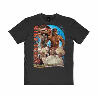 [S-5XL] เสื้อยืดคอกลม แขนสั้น พิมพ์ลาย Mike Tyson Boxing Putih สไตล์วินเทจ ไซซ์ S - 3Xl