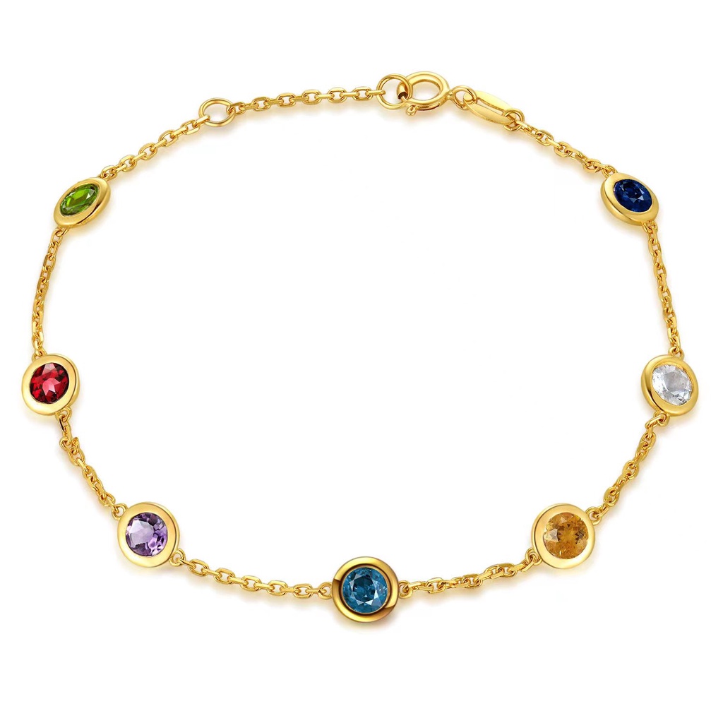 เครื่องประดับ สร้อยข้อมือ เหล็กไทเทเนียม 18K หลากสีสัน ของขวัญ