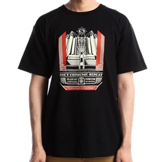 [Treasure Pirate] เสื้อยืดแขนสั้น พิมพ์ลาย OBEY Church Of Consumption สําหรับผู้ชาย และผู้หญิง