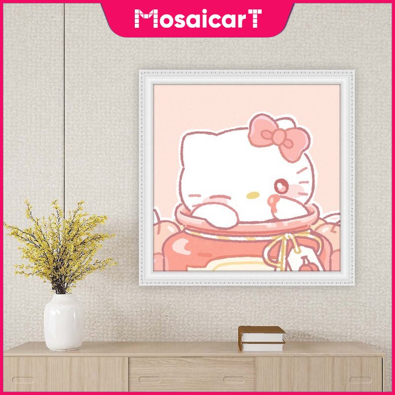 【MA】ภาพวาดปักเพชร 5d ลายการ์ตูน Cinnamoroll เฮลโลคิตตี้น่ารัก ขนาด 30x30 ซม. 40x40 ซม. 50x50 ซม. สําหรับเด็ก และผู้ใหญ่ ตกแต่งบ้าน DIY