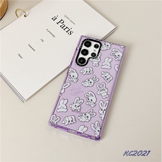 CASETIFY เคสโทรศัพท์มือถือแบบนิ่ม TPU ใส กันกระแทก ลายกระต่าย【กระต่ายตาโต】สไตล์สร้างสรรค์ สําหรับ Samsung Galaxy S23 Ultra Plus S22 Ultra S20 S21 Ultra Plus S20+