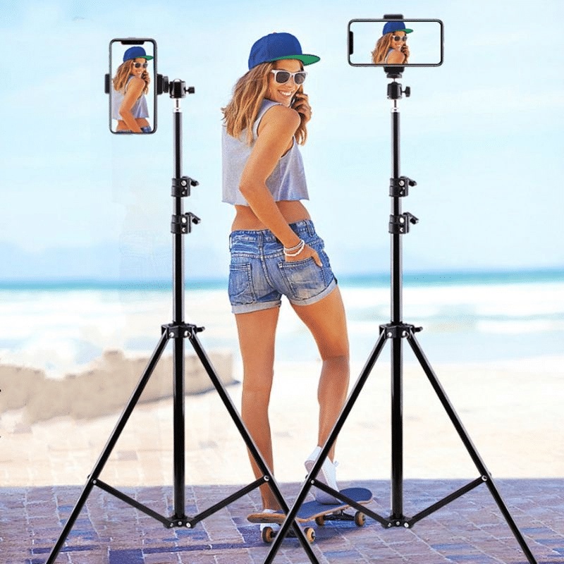 TOMBOL NEW COMPLETE PACKAGE 2.1M TRIPOD + MINI BALL / HEAD BALL + PREMIUM HOLDER / E HOLDER + ปุ่ม 1