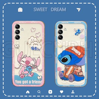 เคสโทรศัพท์มือถือ ซิลิโคนนิ่ม ใส ลายการ์ตูน Stitch ตลก สําหรับ Samsung Galaxy A54 A34 5G A14 2023 A34 5G