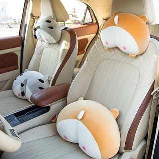 Cartoon Corgi Automotive Headrest Lumbar Support Pillow Set Cute Creative Car Neck Support Pillow Pillow Seat Lumbar Cushion Super Cute jvwC