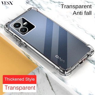 เคสใสกันกระแทกสำหรับ VIVO Y77 Y76 Y35 Y22 Y22s Y02s Y02 Y02t Y02A Y15s Y15a Y16 Y73 Y33T Y33s Y21 Y21s Y21T Y55 Y20 Y20s Y20i Y20g Y12s Y12a Y11s 5G 4G 2023