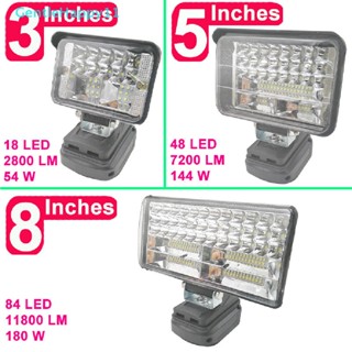 Gentlehappy ไฟฉายสปอตไลท์ LED 18V สําหรับ Makita BL1430 BL1830