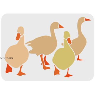 1pc  Duck Stencil Template 29.7x21cm 4 Ducks Template Plastic Duck Flock Painting Stencil Reusable Farm Animal Stencils DIY Decor Stencil for Painting on Wood Floor Wall