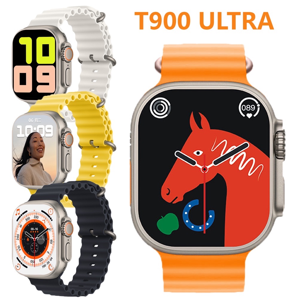 ใหม่ 2023 Reloj T900 Ultra 2.09 นิ้วกีฬา Serie 8 Smartwatch ความดันโลหิตการตรวจจับออกซิเจนในเลือด Sm