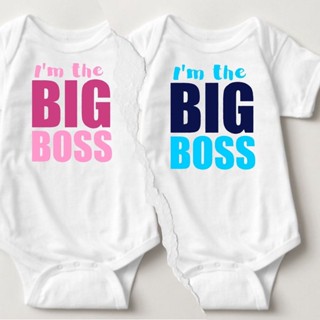 Baby Statement Onesies - Im the BIG BOSS สีชมพูหรือสีฟ้า F7ZL