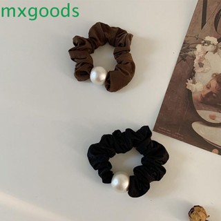 MXGOODS Head Rope Pearl Scrunchies Simple Hair Accessories Hair Rope Women Elastic Autumn Winter Fashion Solid Color Rubber Band/Multicolor