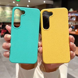 【Degradable Wheat Straw】For Samsung A12 A13 A14 A33 A34 A52 A53 A54 A73 Simple Fall Prevention Phone Case for samsung a12 a14 a33 a52 a34 a73 Purity Back Cover