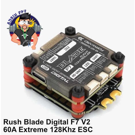 RUSHFPV Rush Blade F722 Digital HD v2 FC + 60A Extreme Digital BL32 128KHZ 4-IN-1 ESC Stack - 30X30M