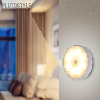 PLUTOSTYLE 4 ชิ้น Motion Sensor ไฟกลางคืนหลอดไฟ LED แบบชาร์จไฟอัตโนมัติเปิดปิดแสงวอร์มไวท์สำหรับบ้าน