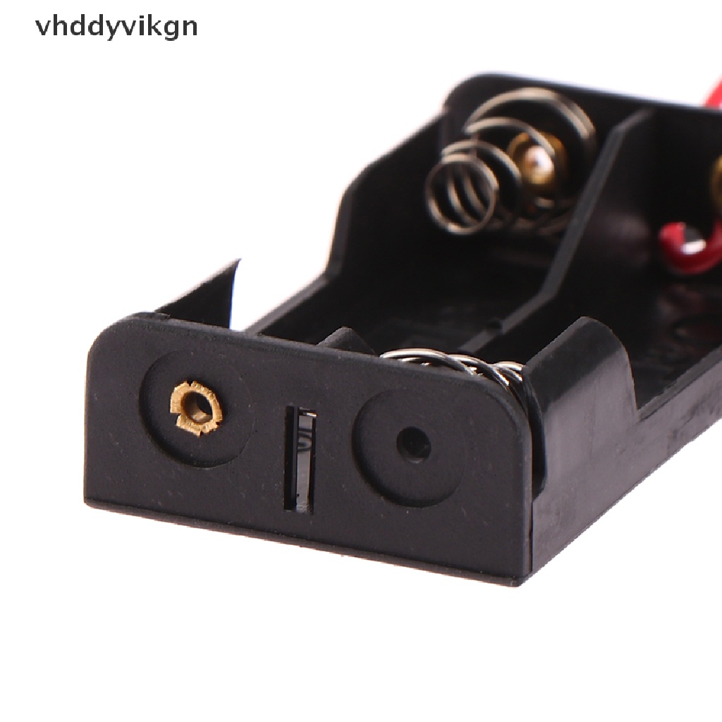 Vhdd กล่องเคสพลาสติก ขนาดมาตรฐาน AA/18650 พร้อมสายไฟ 3V สีดํา TH