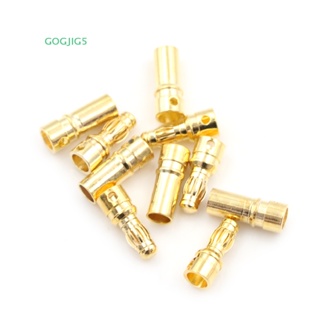 [GOGJIG5]  5 Set 3.5mm Gold Bullet Banana Connector plug 3.5 mm Thick Gold Plated UOO