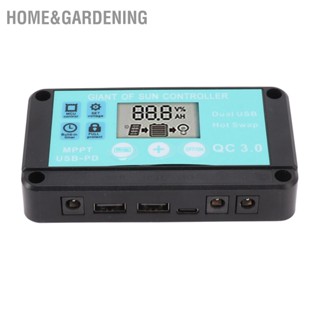  Home&amp;Gardening เครื่องควบคุมการประจุพลังงานแสงอาทิตย์เอาต์พุต USB แบบคู่การชาร์จอย่างรวดเร็วเครื่องควบคุมแผงโซลาร์เซลล์