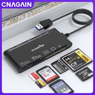 Cnagain 7-in-1 เครื่องอ่านการ์ดความจํา USB 3.0 สําหรับการ์ดรีดเดอร์ SD SDXC SDHC Micro SD CF XD MS MMC 7 in 1