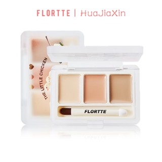 Flortte FLORTTE พาเลตต์คอนซีลเลอร์ ไตรรงค์ ปกปิดรอยสิว จุดด่างดํา รอยคล้ํา ฝ้า ซ่อมแซม ให้ความชุ่มชื้น