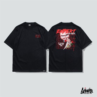 Just Say Bad ® เสื้อยืด  รุ่น Chucky สีดำ ( ลิขสิทธิ์แท้ ) เสื้อตัวใหญ่  แขนสั้นทรงโอเวอร์ไซส์   OS