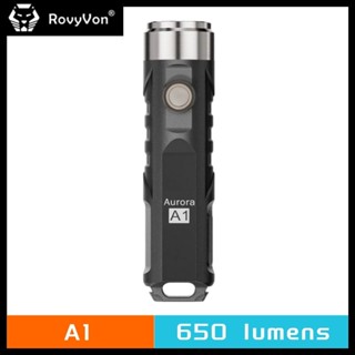 Rovyvon Aurora A1 650 Lumens พวงกุญแจไฟฉาย EDC ชาร์จ USB สว่างมาก ขนาดเล็ก สําหรับพกพา ทุกวัน