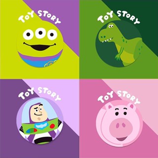 แผ่นรองแก้วน้ํา แบบนิ่ม กันลื่น ดูดซับน้ําได้ดี กันความร้อน ลายการ์ตูน Toy Story