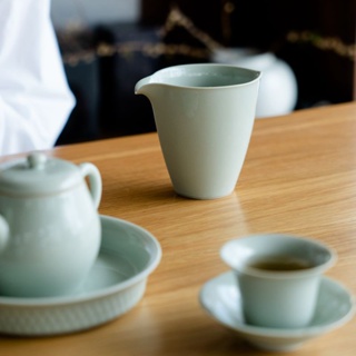 Song Qingglaze Series Celadon Tea Sea [Huayun] ถ้วยชาเซรามิค สไตล์เรโทร