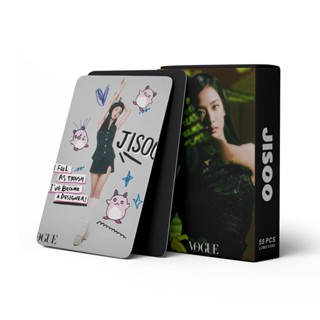 Kpop JISOO อัลบั้มรูปภาพโพลาไรด์ BLACK PINK JISOO Vogue ของขวัญ สําหรับเด็กผู้หญิง 55 ชิ้น ต่อกล่อง