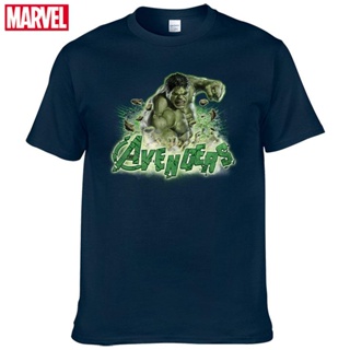 เสื้อยืดผ้าฝ้าย 100% พิมพ์ลาย Marvel The Avengers Hulk ระบายอากาศ ใส่สบาย แฟชั่นฤดูร้อน สําหรับผู้ชาย 149S-5XL