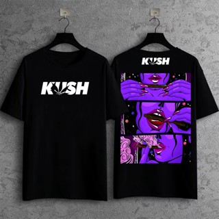 สะดวกสบายเสื้อยืด ❡۞KUSH T-shirt Clothing (S-3XL) COD เสื้อผู้ชาย เสื้อยืดสีดำ เสื้อยืด Oversize สำหรับผู้ชายS-5XL