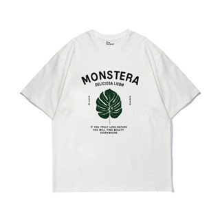 [S-5XL]เสื้อยืด Oversize sleeve unisex "Monstera"