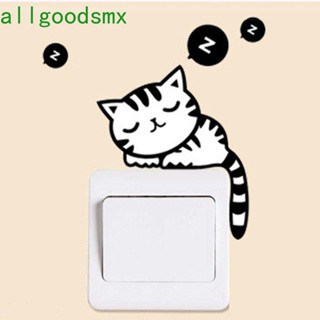 ALLGOODS Cute Sleeping Cat Switch Stickers Home Vinyl Art Decal Interior Decor